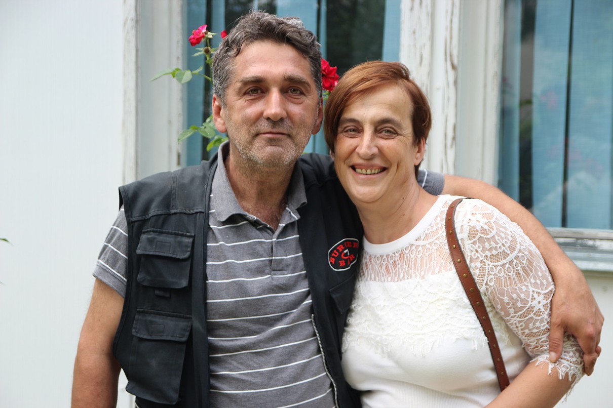 Hajrudin Čajić Čaja and his wife Jasmina. 